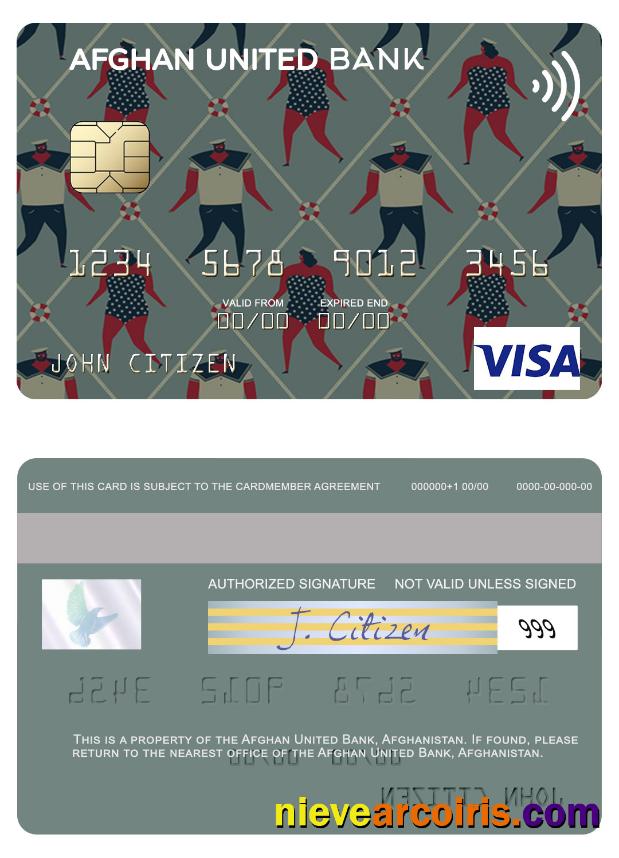 Afghanistan Afghan United Bank visa card